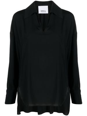 Erika Cavallini Martina asymmetric-hem blouse - Black