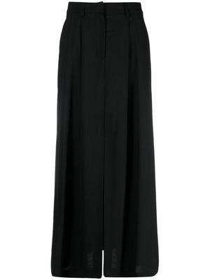 Erika Cavallini pleated tailored maxi skirt - Black