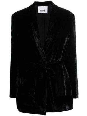 Erika Cavallini Rossella velvet-effect blazer - Black