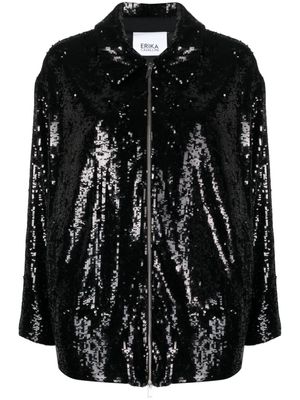 Erika Cavallini sequinned long-sleeve jacket - Black