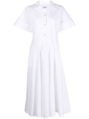 Erika Cavallini short-sleeve midi shirt dress - White