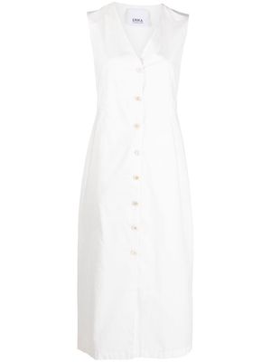 Erika Cavallini sleeveless cotton shirt-dress - White