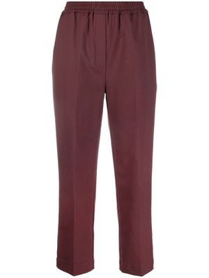 Erika Cavallini straight-leg cropped trousers - Red