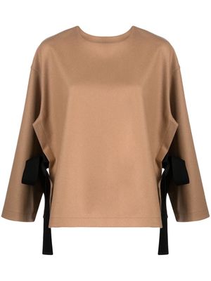 Erika Cavallini terry-cloth cape blouse - Brown