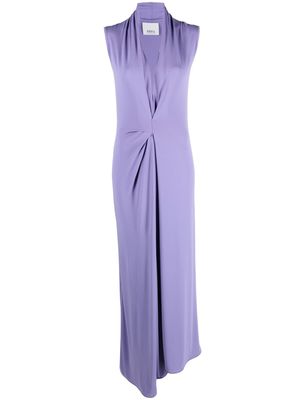 Erika Cavallini V-neck stretch-design dress - Purple