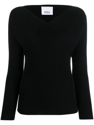 Erika Cavallini virgin-wool knit sweater - Black