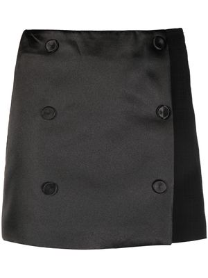 Erika Cavallini wrap-effect mini skirt - Black