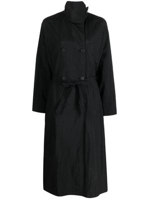 Erika Cavallini Zoe double-breasted trench coat - Black