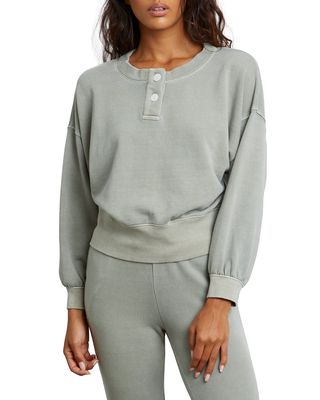 Erin Button-Front Sweatshirt