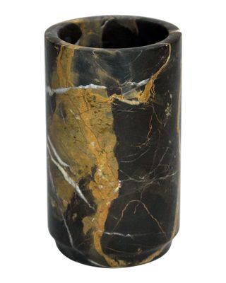 Eris Collection Black And Gold Marble Tumbler