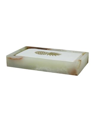 Eris Collection Light Green Onyx Guest Towel Tray