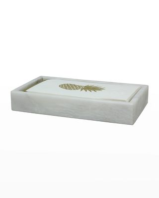 Eris Collection Pearl White Marble Guest Towel Tray
