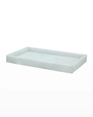 Eris Collection Pearl White Marble Small Vanity Tray