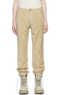 ERL Beige Cotton Trousers
