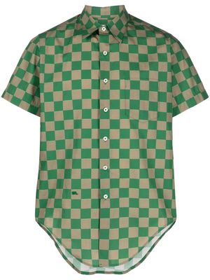 ERL checked short-sleeved shirt - Green