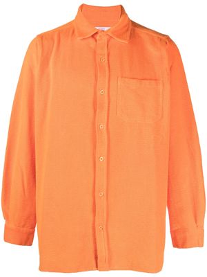 ERL corduroy embroidered-logo shirt - Orange