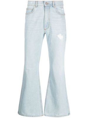 ERL distressed-denim bootcut jeans - Blue