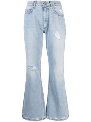 ERL distressed-effect flared jeans - Blue