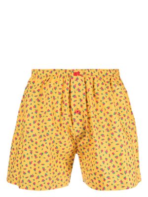 ERL floral-print cotton boxers - Yellow