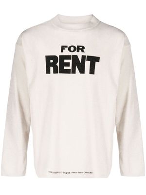 ERL For Rent printed jumper - Neutrals