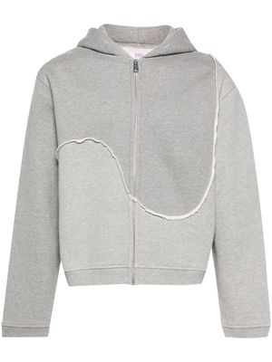 ERL frayed-brim hooded jacket - Grey