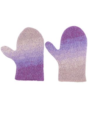 ERL gradient-effect knitted gloves - Purple