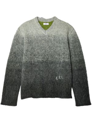 ERL gradient-effect V-neck jumper - Grey