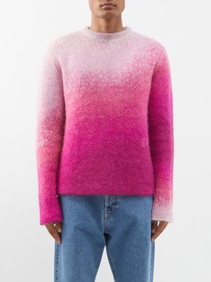Erl - Gradient Mohair-blend Sweater - Mens - Pink
