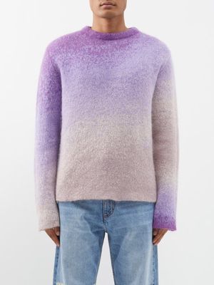 Erl - Gradient Mohair-blend Sweater - Mens - Purple