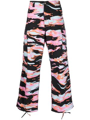 ERL graphic-print cargo trousers - Black