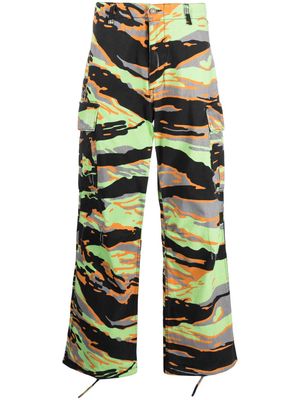 ERL graphic-print cargo trousers - Green