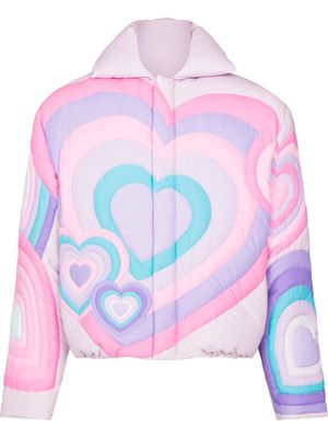 ERL Hearts patterned puffer jacket - Purple