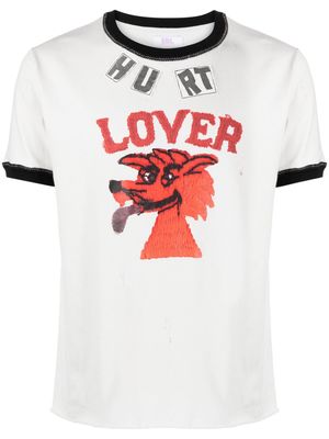 ERL Hurt Lover cotton T-shirt - White