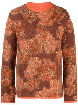 ERL intarsia-knit alpaca-wool jumper - Orange