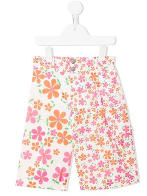ERL KIDS all-over floral-print swim shorts - White