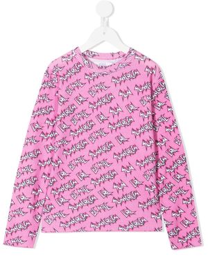 ERL KIDS all-over logo-print T-shirt - Pink