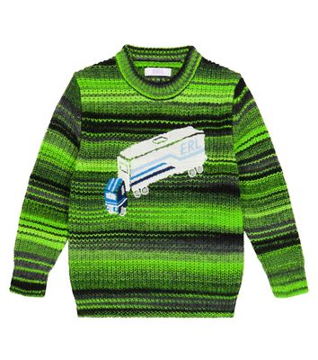 ERL Kids Embroidered wool-blend sweater