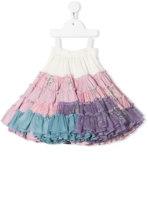 ERL KIDS floral-print tulle skirt - Purple