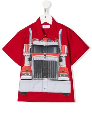 ERL KIDS graphic-print short-sleeve shirt - Red