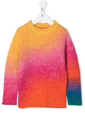 ERL KIDS ombré-effect knitted jumper - Yellow