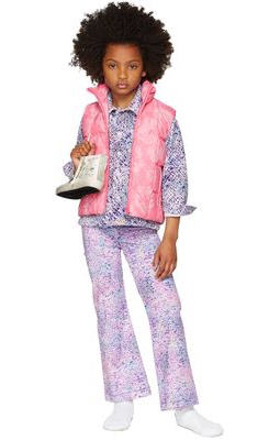 ERL Kids Pink Down Hibiscus Vest