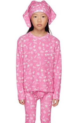 ERL Kids Pink Floral Long Sleeve T-Shirt