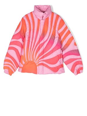 ERL KIDS Sunset puffer coat - Pink