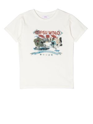 ERL KIDS TEEN Superbowl graphic-print T-shirt - White