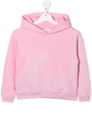 ERL KIDS wave applique-detail hoodie - Pink