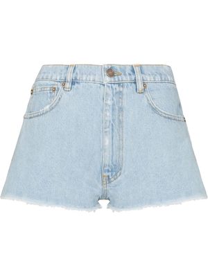 ERL low-rise skinny denim shorts - Blue