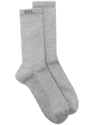 ERL lured mid-calf ribbed socks - Grey