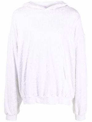 ERL monogram-embossed hoodie - White
