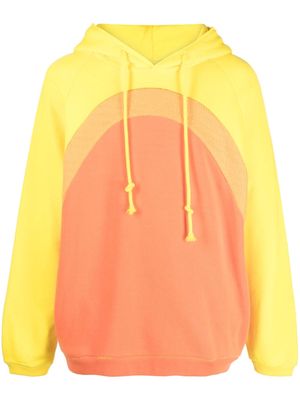 ERL panelled cotton hoodie - Orange