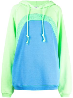 ERL Rainbow bouclé cotton hoodie - Blue